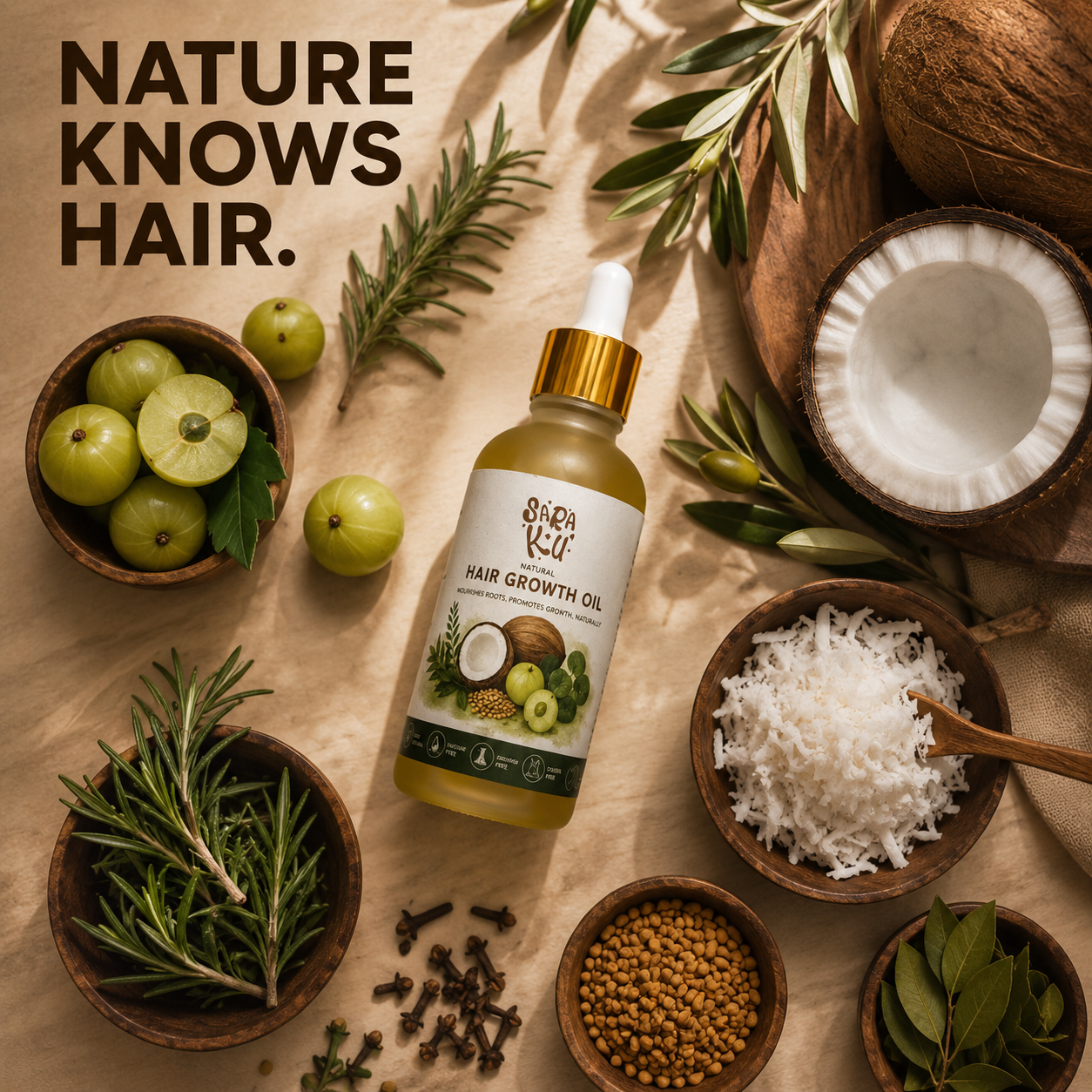Saraku Natural Hair Growth Oil 1