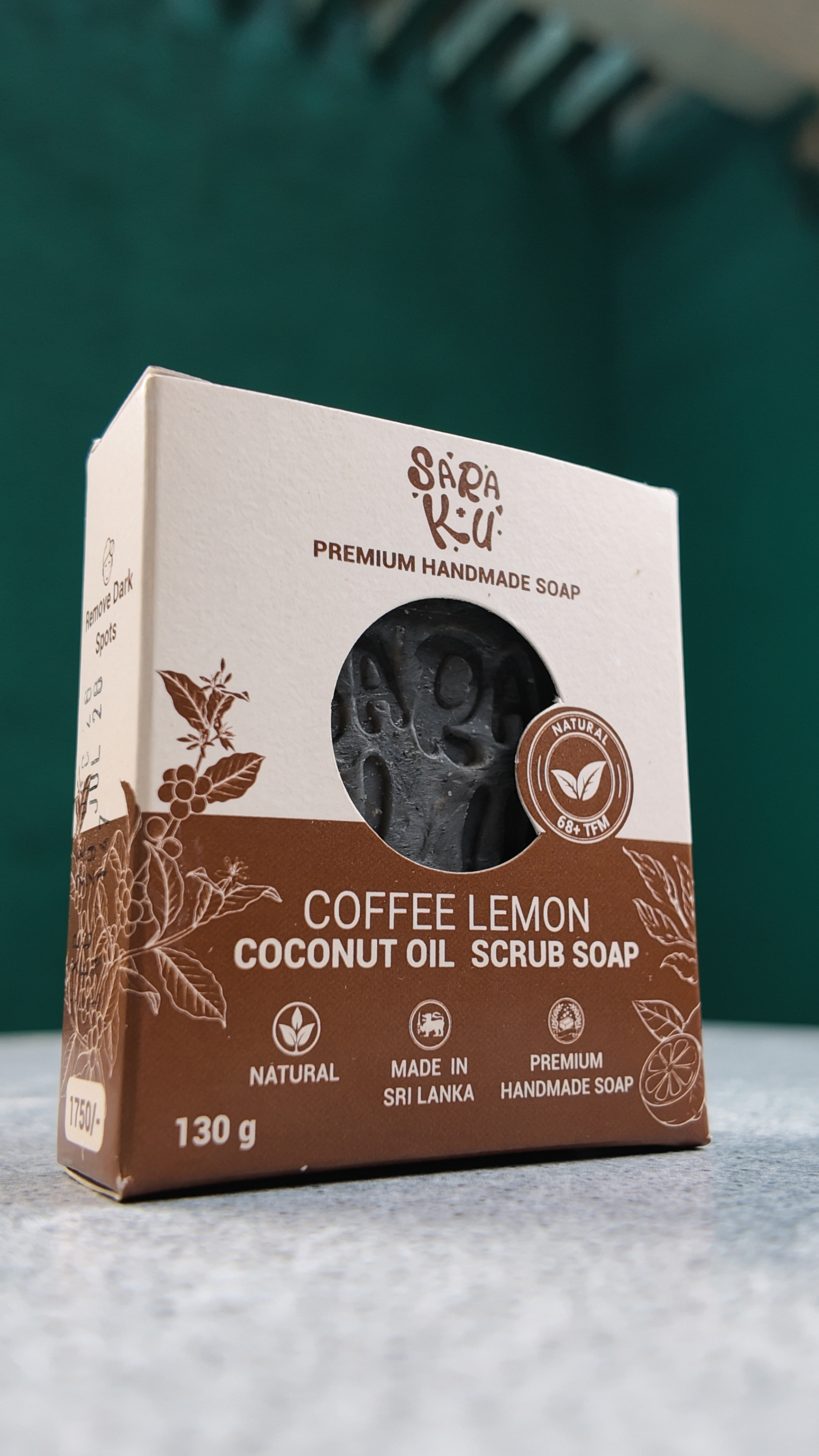 Saraku Pure Coconut Oil Coffee Lemon Soap 1